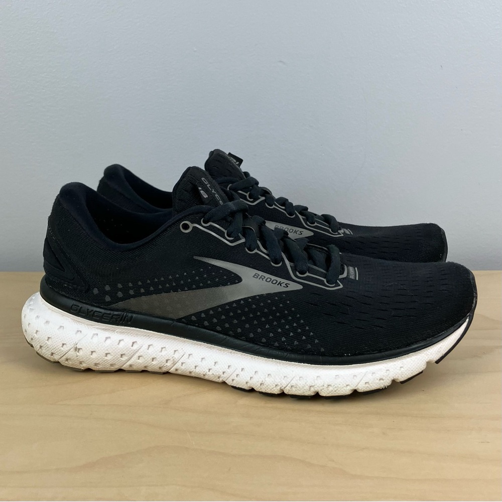 Brooks Women’s Size 6.5 B Glycerin 18 Black & White Athletic Running Shoes
